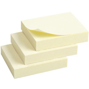 Блок стікерів, 40 х 50 мм, пастельний колір, жовтий (100 шт), Axent (2311-01-A)