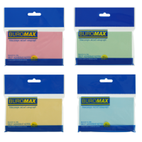 Блок стикеров 76 х 127 мм 100 шт BuroMax пастельный цвет, ассорти (BM.2314-99)