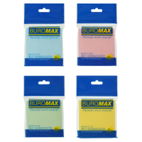 Блок стікерів, 76 х 76 мм, пастельний колір, асорті (100 шт), BuroMax (BM.2312-99)