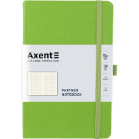 Записная книга А5 96 л клетка Axent Partner обл. винил салатовый (8201-04-A)