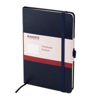 Записна книга А5 Axent Partner (обл. вініл), 96 аркушів, синій, клітина (8201-02-A)