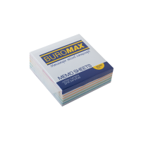Папір для нотатків кольоровий проклеєний Buromax Веселка, 80 х 80 х 40 мм (BM.2232)