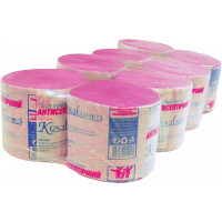 Папір туалетний 1шаровий Кохавинка рожевий d-98/100 мм ширина 90 мм (8 рулонів), (антисептичний)