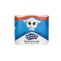 Бумага туалетная 2слойн ДИВО Soft белая 150 отр 4 рул