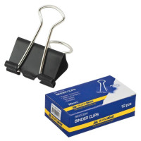 Зажим 25 мм черный BuroMax 12 шт/уп (BM.5304)