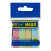 Закладки бумажные 51 х 12 мм 400 шт (4 цв х 100 шт) пастель BuroMax (BM.2306-99)