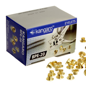 Заклепки-люверсы Kangaro BPE-20 (для ручного) 4,5 мм, золотые (250 шт)