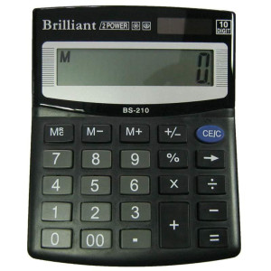 Калькулятор BRILLIANT BS-210 10 разр 100 x 125 x 15 мм (аналог SDC-810)