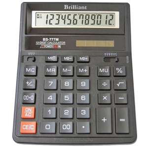 Калькулятор BRILLIANT BS-777M 12 разр 205 x 159 x 15(31) мм (аналог SDC-888)