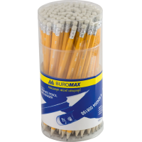 Олівець чорнографітний з гумкою HB Buromax корпус жовтий (BM.8500)