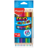 Олівці кольорові 24 кольор х 12 шт MAPED COLOR PEPS DUO двосторонні (829600)