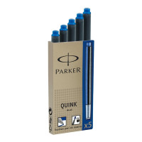 Картридж чорнильний довгий Parker Quink, синій (5 шт), (Z 14C/11 410BLU)