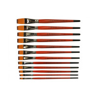 Кисть художественная №6 синтетика 1 шт/уп плоская к.р. KOLOS Carrot 1097F