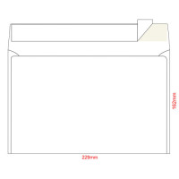 Конверт самоклейкий C5 (162 х 229) 10 шт білий