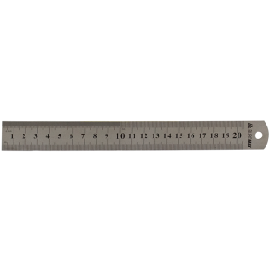 Линейка металлическая 20 см BuroMax (шкала в см и дюймах) (BM.5810-20)