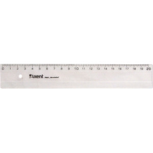 Лінійка пластикова 20 см Axent прзора (7320)