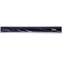 Лінійка пластикова 30 см BuroMax Jobmax чорна (BM.5830-30)