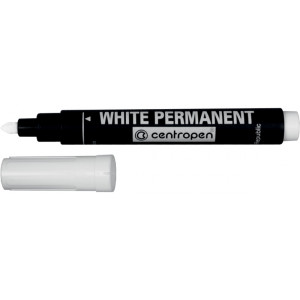 Маркер перманентний Centropen 8586 білий 2,5 мм округлений наконечник