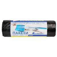 Мішки для сміття 160 л х 10 шт 90 х 120 см 25 мкм BuroClean Eurostandart, чорні (10200052)