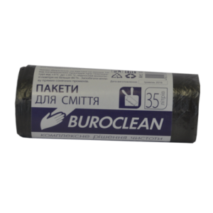 Мешки для мусора 35 л х 30 шт 45 х 55 см 7 мкм (HD) BuroClean черные (10200011)
