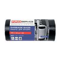 Мешки для мусора 60 л х 40 шт 60 х 80 см 8 мкм PRO Service Standard (HD) (черные) (16113100)