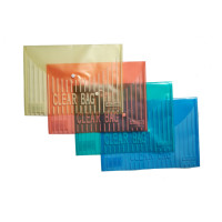 Папка на кнопці пластик (А4) 4Office асорті (4-206)