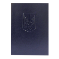 Папка До підпису винил под кожу (А4) Panta Plast Герб Украины темно-синяя (0309-0021-02)