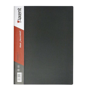 Папка с боковым зажимом пластик (A4) Axent 20 мм черная (1301-01-A)