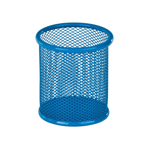 Подставка для ручек (цилиндр) ZIBI d/90 х 100 мм металл синяя (ZB.3100-02)