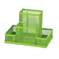 Підставка для канцелярських приладдів настільна 4 відділеня ZIBI 150 х 100 х 100 мм метал салатова (ZB.3116-15)