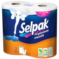 Рушники рулонні 3-шарові Selpak білі (2 рул/уп) (33160900)