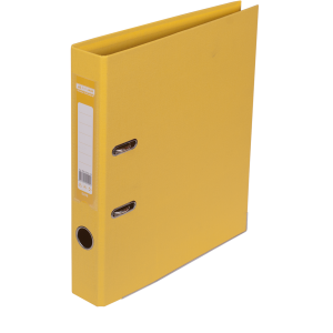 Регистратор 5 см А4 Buromax Elite 2стор покрыт, метал окант, желтый (BM.3002-08c)