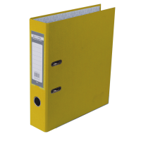 Регистратор 7 см А4 Buromax Lux 1стор покрыт, метал окант, желтый (BM.3011-08c)