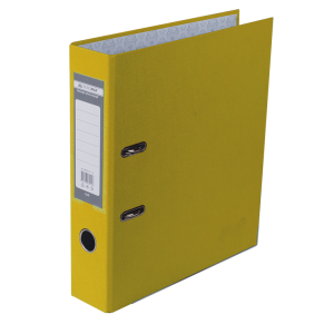 Регистратор 7 см А4 Buromax Lux 1стор покрыт, метал окант, желтый (BM.3011-08c)