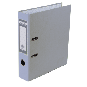 Регистратор 7 см А4 Buromax Lux 1стор покрыт, метал окант, серый (BM.3011-09c)