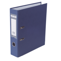 Регистратор 7 см А4 Buromax Lux 1стор покрыт, метал окант, синий (BM.3011-02c)
