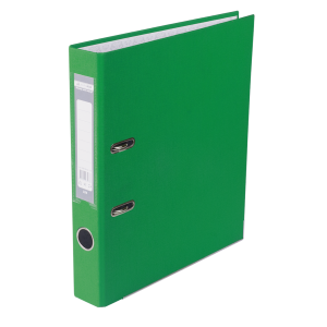 Реєстратор 5 см А4 Buromax Lux 1стор покриття, метал окантовка, зелена (BM.3012-04c)