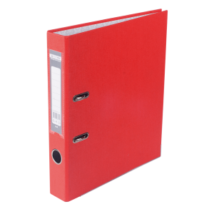 Регистратор 5 см А4 Buromax Lux 1стор покрыт, метал окант, красный (BM.3012-05c)