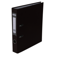 Реєстратор 5 см А4 Buromax Lux 1стор покриття, метал окантовка, чорна (BM.3012-01c)
