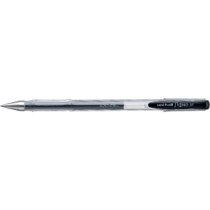Ручка гелевая UNI Signo fine 0,7 мм черная (UM-100.(07).Black)