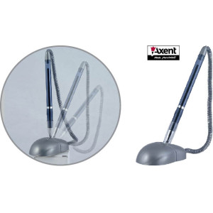 Ручка шариковая на подставке Axent Desk Pen, с шнуром, синяя (AB1019-02-A)