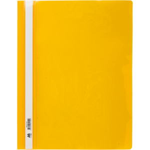 Швидкозшивач пластиковий з прозорим верхом А4 BuroMax жовтий (ВМ.3311-08)