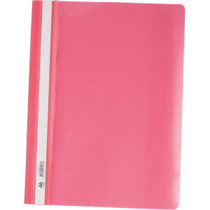 Швидкозшивач пластиковий з прозорим верхом А4 BuroMax рожевий (ВМ.3311-10)