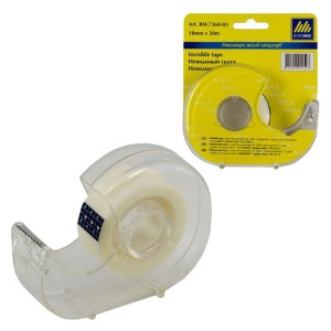 Скотч канцелярский в диспенсере 18 мм х 20 м BuroMax (матовый) (BM.7360-03)