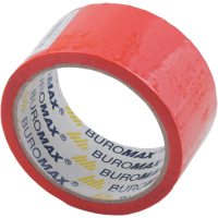 Скотч пакувальний кольоровий 48 мм х 35 м BuroMax (червоний) (ВМ.7007-05)