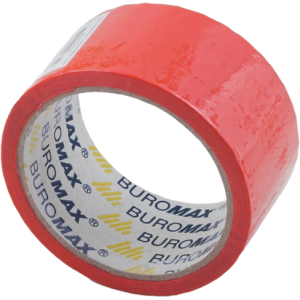 Скотч упаковочный цветной 48 мм х 35 м BuroMax (красный) (BM.7007-05)