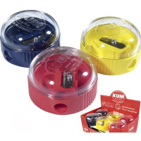 Чинка пластикова з контейнером кругла KUM (отвір закривається) (210K)