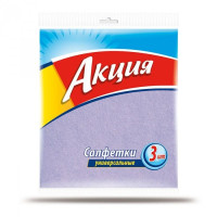 Ганчірка віскозна 30 х 38 см (3 шт) Попелюшка Buroclean (10200102)