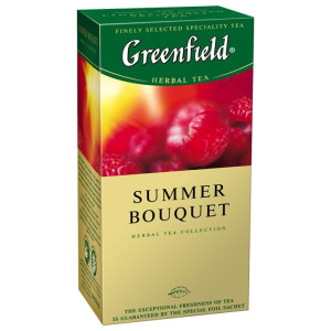 Чай трав'яний в ф/п Greenfield Summer Bouquet, з малиною, 25 пакетиків