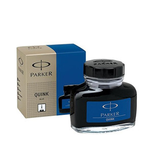 Чернила для перьевых ручек Parker Quink, 57 мл, синие (11 010BLU)